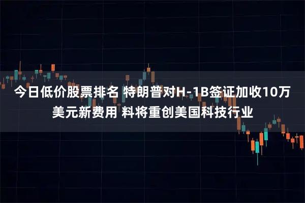 今日低价股票排名 特朗普对H-1B签证加收10万美元新费用 料将重创美国科技行业
